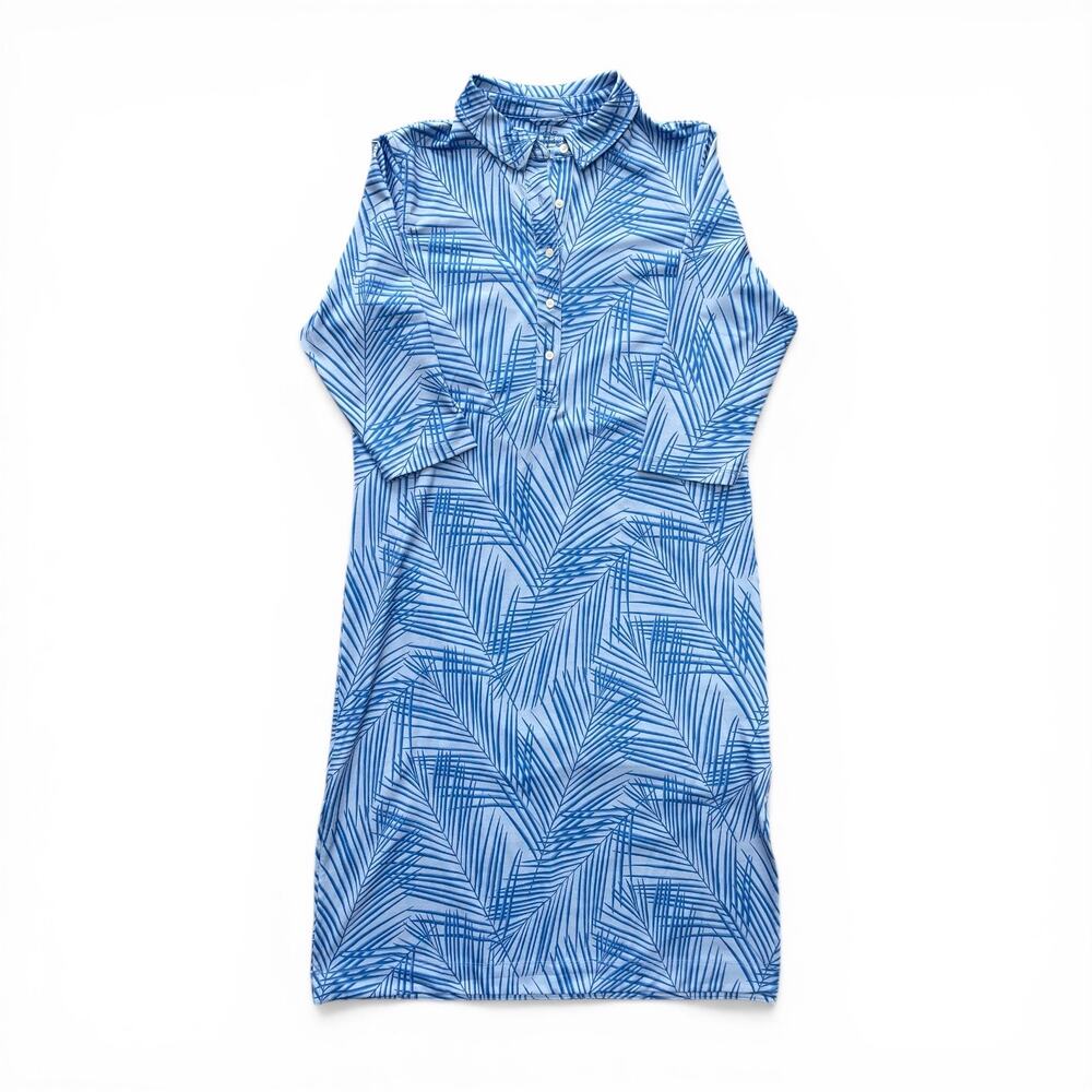 Vineyard Vines Sankaty Margo Palm Print Midi Dress - Picture 6 of 8